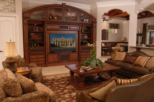 Entertainment Center by AWR Cabinets, Inc - a custom cabinet and architectural millwork manufacturer 